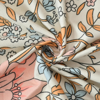 Ensemble de literie en coton imprimé floral élégant à la française |   Dentelle brodée douce |   Couvre-lit en fil froissé double 1,8 m, qualité OEKO-TEX