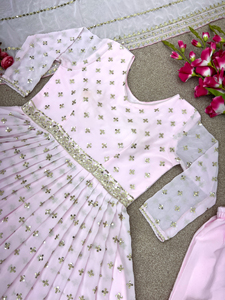 Vestido de trabajo de lentejuelas bordado pesado étnico indio tradicional con parte inferior completamente cosida y ropa de fiesta Dupatta Look al por mayor - Product Image 5