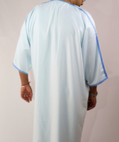 Gabardine marocaine Gandoura bleu ciel pour hommes Robes caftan faites à la main 10 OEM Lavable Traditionnel Personnalisé Accepté