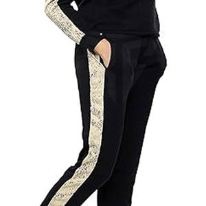 Conjunto Deportivo de Invierno para Mujer, Precio de Fábrica, Color Sólido, Logotipo Personalizado, 100% Algodón, 2 Piezas, Largo, Transpirable, Alta Calidad - Product Image 6