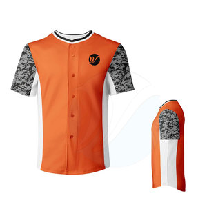Camiseta de béisbol de poliéster 100% al por mayor diseño personalizable transpirable y opciones de talla grande servicio OEM disponible - Product Image 1