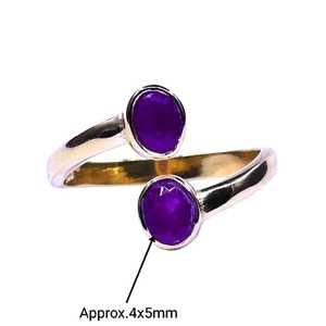 925 Sterling bạc phong cách cổ điển <span class=keywords><strong>Ruby</strong></span> Nhẫn mạ vàng - Product Image 3