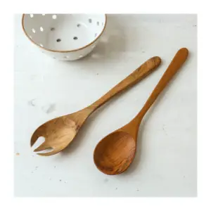 Bulk wholesale handcrafted salad servers set other beautiful design wooden kitchen tools for cooking