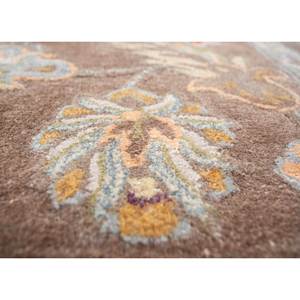 พรมขนสัตว์ผสมวิสโคสทอมือลายดอกไม้สีเบจและสีน้ำตาล Kasbah ขนาดใหญ่ สำหรับห้องนั่งเล่น ห้องนอน รุ่น Top-1516 (Cs-01) - Product Image 3