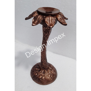 Portavelas decorativo estilo asta, acabado en bronce, diseño admirable, portavelas de Metal para mesa - Product Image 5