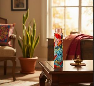 ฝาขวดน้ำทองแดงแท้คุณภาพสูง งานฝีมือ ลวดลายศิลปะ พิมพ์ลาย เป็นมิตรกับสิ่งแวดล้อม ความจุขนาดใหญ่ สำหรับนักออกแบบ - Product Image 4