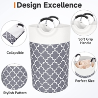 Grand panier à linge pliable de 82L/115L avec poignées pour dortoir