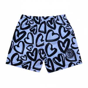 Shorts de basketball personnalisés pour hommes en tissu peigné, impression par sublimation, unisexe, séchage rapide, entraînement estival, 100 % polyester, décontracté - Product Image 1