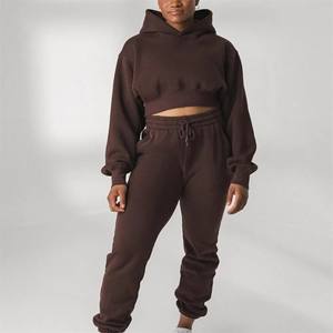 Meilleur femmes Vintage surdimensionné grande taille à manches longues à capuche coton polaire sweat pull hiver anti-rides impression avant 3D - Product Image 3