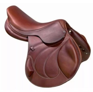 Selle d'équitation anglaise haut de gamme en cuir, faite à la main, avec arceau en fibre de verre durable, ajustement parfait, design confortable pour les cavaliers - Product Image 1