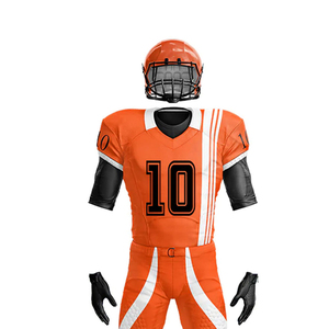 Uniforme de fútbol americano de tendencia superior, diseño de ropa deportiva con mangas cortas, tela de poliéster, impresión por sublimación deportiva - Product Image 4