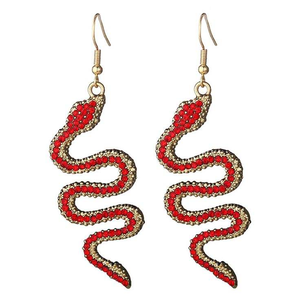 Pendientes de Serpiente con Cuentas Personalizados, Pendientes de Serpiente de Moda al por Mayor, Bordado con Cuentas de Semillas - Product Image 3