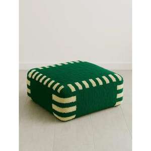 Moroccan Leather Pouf Handmade Ottoman Footstool Traditional Handcrafted <b>Pouffe</b> Home Decor Boho Ottoman <b>Seat</b> Living Roo - Product Image 1