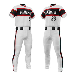 Personnalisation Équipe de sport américain personnalisé blanc marron rayures style personnalisé cousu maillots de baseball - Product Image 6