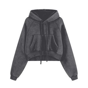 Sweat à capuche d'hiver pour femme, coupe décontractée, en molleton, col montant, écologique, couleur unie - Product Image 1