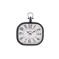Horloge murale à deux faces avec mouvement à quartz en aluminium de haute qualité couleur or pour la décoration de la maison et du bureau