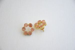 ต่างหูทองเหลืองแบบขายส่ง ดีไซน์หินธรรมชาติ ผิวทองเหลืองด้าน ปลอดภัยต่อผิวแพ้ง่าย ส่งออกจำนวนมาก - Product Image 4