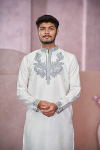 LEXUSFLY GRIS ISLAMIQUE DESIGNER KURTA FESTIVE KURTA INDIAN N PAKISTANI KURTA POUR HOMMES N FEMMES - Product Image 6