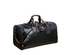 Bolsa de Viaje de Cuero Genuino para Hombre, Bolsa de Lona Personalizada, Maleta Impermeable, Bolsa de Mano Grande para Fin de Semana, Negocios, Gimnasio y Viajes - Product Image 3