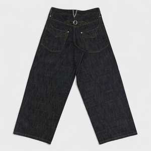 Vaqueros de mezclilla de algodón sin agua para hombre MS Handicraft, talla personalizada, cierre de botones, estilo moderno desgastado - Product Image 1