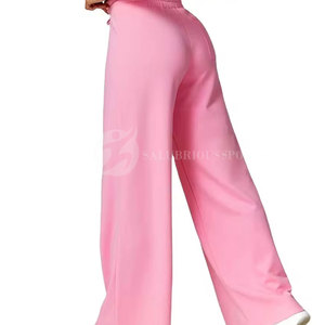 Vêtements de sport Hip Hop Streetwear Hiver Femmes Lavable en machine Dentelle plate Emballage personnalisé Vente en gros Haute qualité Pantalons évasés - Product Image 4