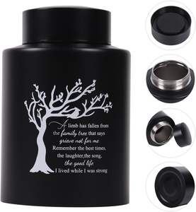 Urnas medianas de acero inoxidable para cenizas humanas, urnas medianas para cenizas, urnas de cremación de recuerdo para adultos, hombres y mujeres, tamaño personalizado - Product Image 2