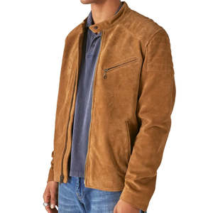 Chaqueta de cuero de invierno para hombre de diseño superior 100% de alta calidad con cuello levantado forro de piel manga completa personalizable precio razonable - Product Image 2