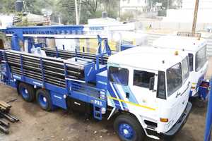 Mejor Precio de Venta de alta calidad doble camión 450 metros agujero DTH Cum plataforma de perforación rotativa para África máquinas de venta superior - Product Image 6