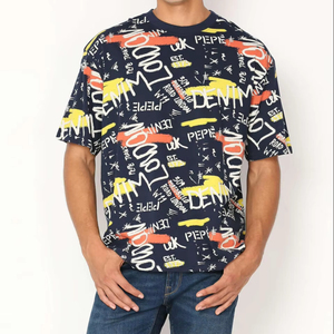เสื้อยืดกีฬาผู้ชายแขนสั้นผ้าโพลีเอสเตอร์พิมพ์ลายแบบซับลิเมชั่นคุณภาพสูง OEM แบบกำหนดเอง แห้งเร็ว ลายตัวอักษร ทรงโอเวอร์ไซส์ - Product Image 2