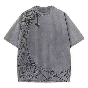 เสื้อยืดโอเวอร์ไซส์ผ้าฝ้าย 100% วินเทจ 250GSM ล้างสีแบบแอซิดวอช พิมพ์ลายกราฟิกโลโก้ตามสั่ง คอกลม ลุคซักฟอก - Product Image 5