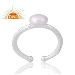 Increíble diseño de Plata Perla natural anillo de piedras preciosas diseño personalizado joyería para mujer regalo para ella - Product Image 1