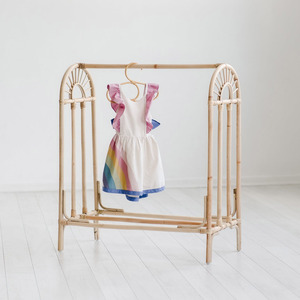 Armoire de chambre d'enfant, décoration, porte-vêtements en rotin, petits supports pour suspendre les vêtements des enfants, bébés - Product Image 1