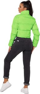 Nouveau hiver femmes épais respirant tissé Nylon doublure bouffant Bomber veste à manches longues grande taille décontracté - Product Image 6
