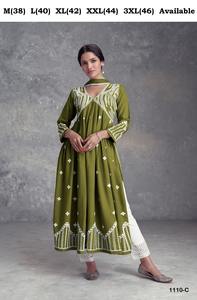 ผ้าไหมเรยอนคุณภาพสูงสำหรับงานปาร์ตี้งานลำดับลำดับลำดับสไตล์ปากีสถานจากนักออกแบบล่าสุดของ Fab Zone - Product Image 4