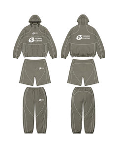 ชุดวิ่งชุดวอร์มไนลอนแจ็คเก็ตกันลมชุดวอร์มสำหรับผู้ชายชุดวอร์มผ้าไนลอนเสื้อแจ็คเก็ตกันลมกำหนดโลโก้ได้เอง - Product Image 3