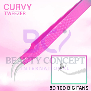 4 Pcs Premium Quality Pink Straight Curved L-Shape Eyelash Extension Tweezers Stainless Steel Material for Eyelash Grafting - Product Image 4