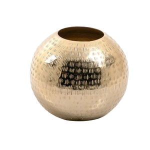 Home Garden Tabletop Flower Vases Unique Style <b>Dinner</b> Tabletop Decorative Gold Plated Metal Flower Pots Vessels Hot <b>Sale</b> - Product Image 2