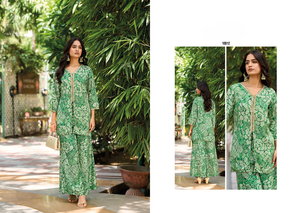 ชุดงานประสานผ้าไหมแท้มีสไตล์พิมพ์ลายดิจิทัลสไตล์พื้นเมืองพร้อมคางสำหรับงานปาร์ตี้และทุกโอกาส - Product Image 2