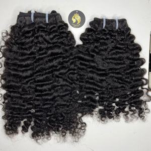 Tissage de cheveux frisés bruts, 100%, non traités, Remy, vison, cheveux bouclés, vente en gros, vendeurs de cheveux - Product Image 2