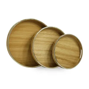 Bandeja para servir café de madera de estilo clásico de alta calidad, forma Rectangular sostenible para decoración del hogar, suministros al por mayor - Product Image 5