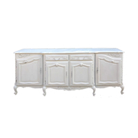 Meuble TV français en bois d'acajou et MDF, 4 portes, 2 tiroirs, buffet, salon, hôtel, meubles de maison européens