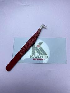 Pinzas de Pestañas Profesionales de Acero Inoxidable de Alta Precisión en Forma de L, Función Antimagnética, Mega Volumen, Aplicación de Pestañas Premium - Product Image 4