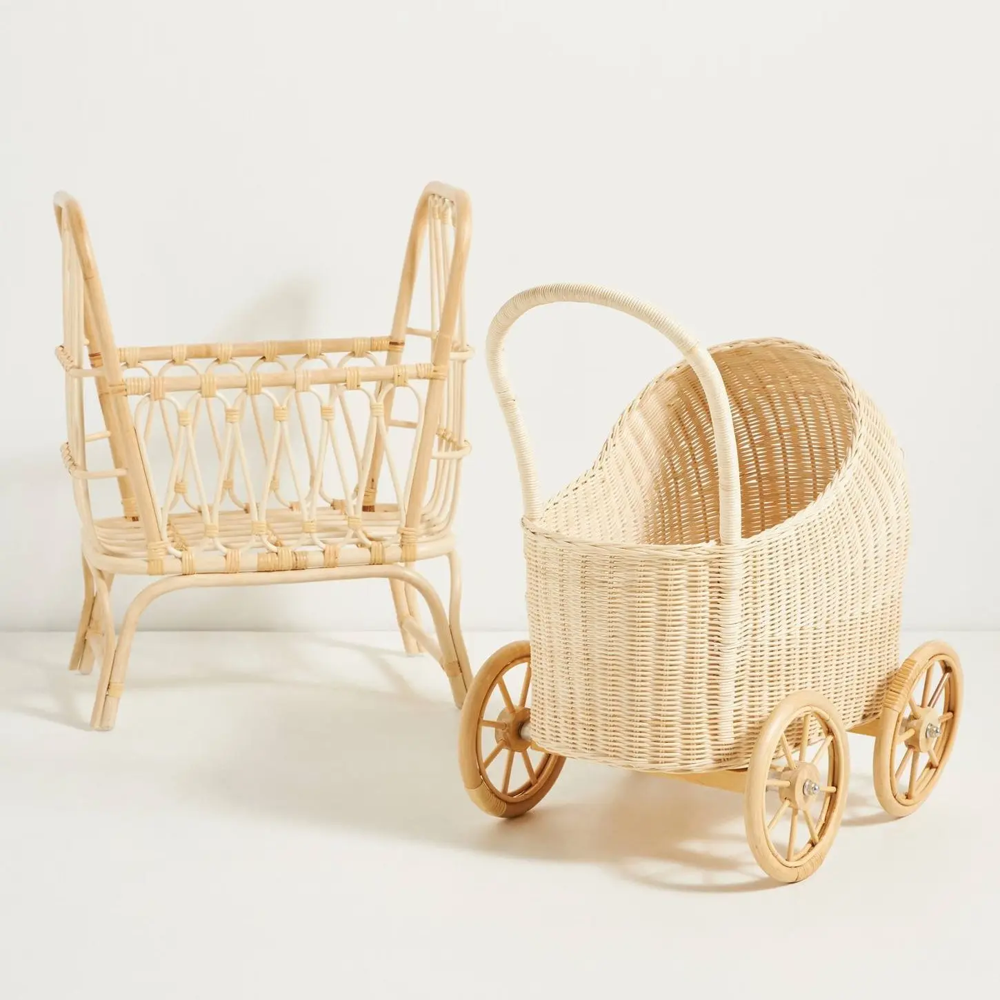 Berço rattan boneca, berços em rattan, cestas de moisés, artesanal, bonito, camas, berço, camas rattan em miniatura, para bonecas