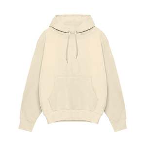 Sweat-shirt à capuche oversize en coton et polyester mélangé 350g, couleur unie, léger, décontracté, streetwear pour homme - Product Image 3