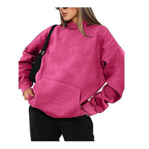 Sudaderas con capucha de gran tamaño con estampado de algodón 100% personalizado de calidad superior para mujer - Product Image 4
