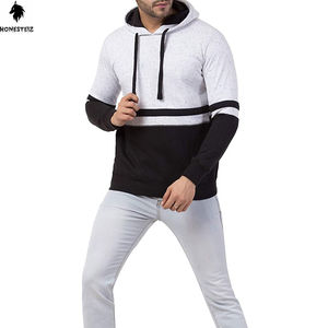 Pull à capuche personnalisé pour hommes, poids léger 100% coton, tissu éponge en polyester de haute qualité, décontracté, motif uni, hiver - Product Image 4