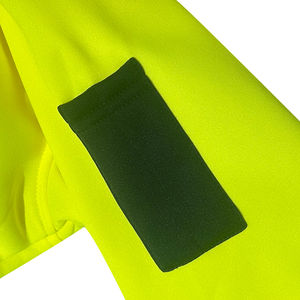 Venta al por mayor 1/4 cremallera Hi Vis seguridad Sudadera con capucha Con parte inferior negra para ropa de trabajo polar pulóver construcción suéter - Product Image 2