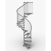Kit d'escalier et de garde-corps en colimaçon pour cour extérieure de maison Escaliers d'extérieur durables de haute qualité en plein air en métal et en acier