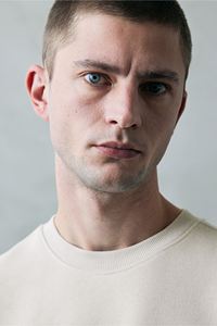 Sweat-shirt coupe décontractée à manches longues beige clair pour homme T-shirt d'hiver à épaules tombantes et à encolure côtelée en tissu fade Poly coton - Product Image 3