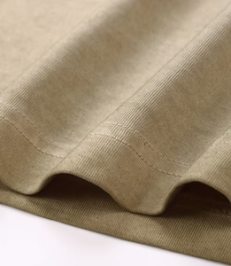 Camiseta de Algodón Grueso para Hombre, Lavada al Ácido, Estilo Holgado, Hombros Caídos, Talla Grande, Tejido Jersey, Camiseta Lisa para Hombre, Venta al Por Mayor - Product Image 5